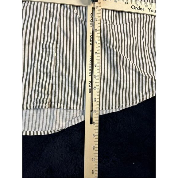 Vintage 80s Sudden Impact Stripped Button Up Shirt Sz Large B6 - Picture 8 of 8